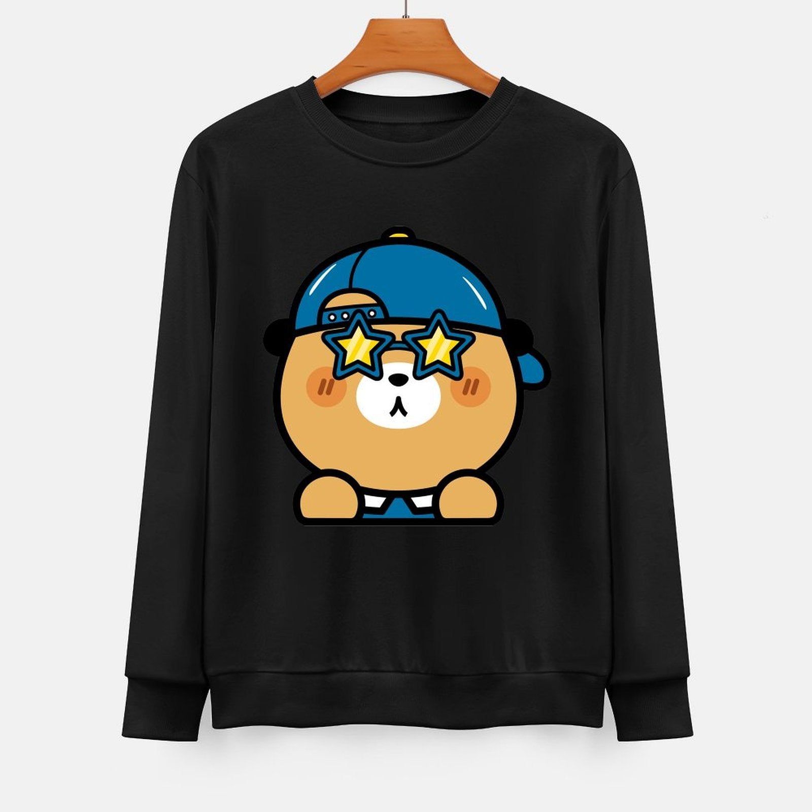 Front Patterned Long Sleeve TopRegular Pure